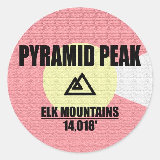 Pyramid Peak Ronde Sticker (Voorkant)
