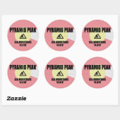 Pyramid Peak Ronde Sticker (Vel)