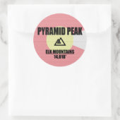 Pyramid Peak Ronde Sticker (Tas)