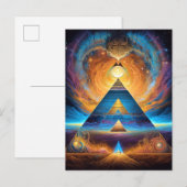 Pyramid Psychedelic Mystical Visionary Art Briefkaart (Voorkant / Achterkant)