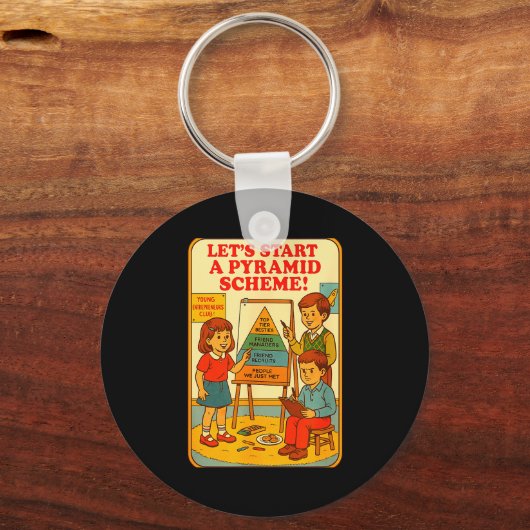 Pyramid Scheme Funny Blackcraft Cult Dark Humor Sa Sleutelhanger (Voorkant)
