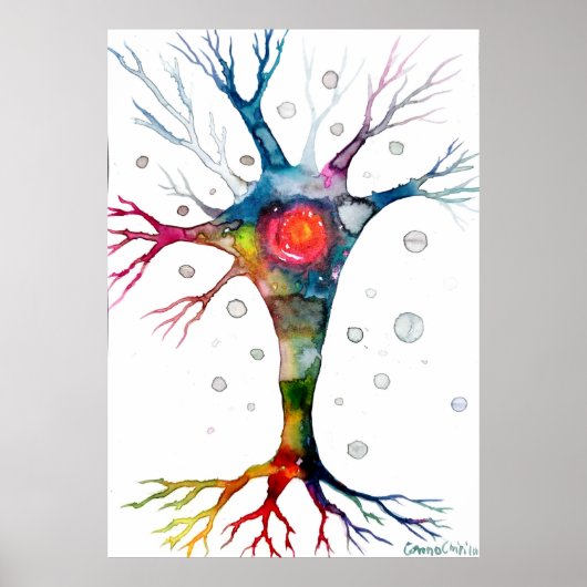 Pyramidaal neuron in de neocortex poster (Voorkant)