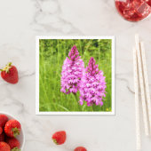 Pyramidal Orchid Paper Napkins Servetten (Insitu)