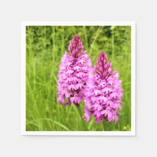 Pyramidal Orchid Paper Napkins Servetten (Voorkant)