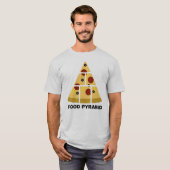Pyramide alimentaire de pizza T-Shirt drôle (Devant entier)