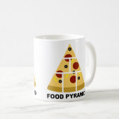Pyramide alimentaire Pizza Mug drôle ou tasse de v (Devant droit)