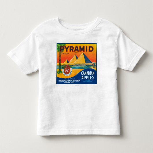 Pyramide Apple Label - Penticton B.C. Canada Kinder Shirts (Voorkant)