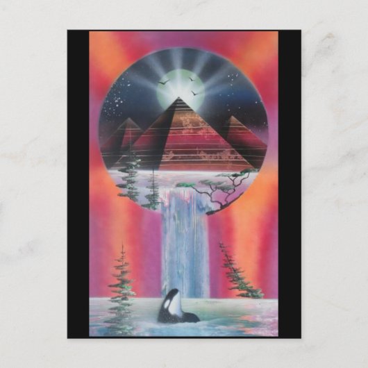 Pyramide Briefkaart. Briefkaart (Voorkant)