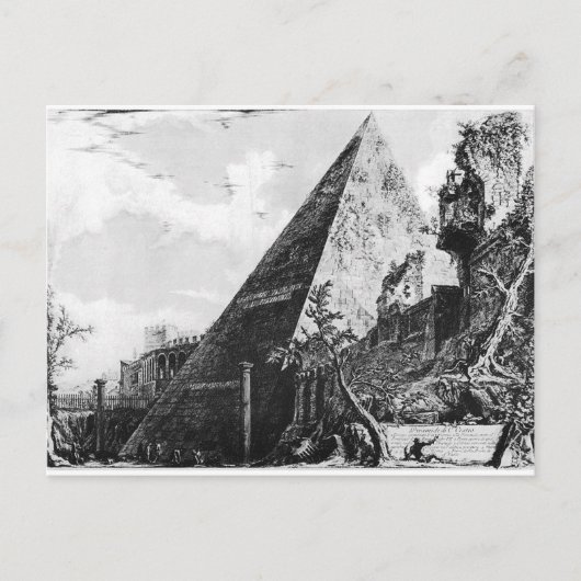 Pyramide carte postale vintage piranesi (Devant)