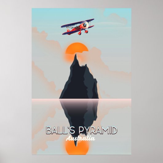 Pyramide de Balles Australie affiche de vol vintag (Devant)
