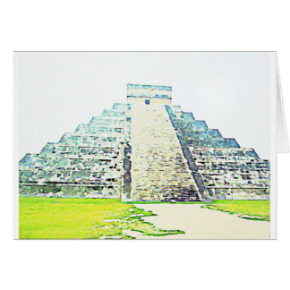Pyramide de conception d'aquarelle de Chichen Itza