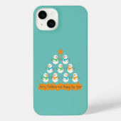 Pyramide des sapins de Noël faite de bonhommes de  (Verso)