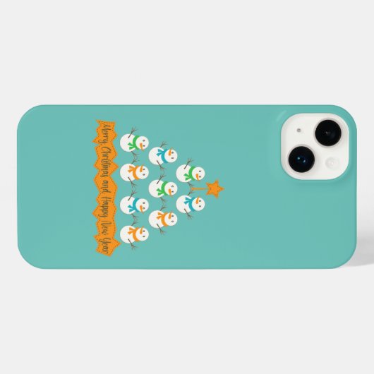 Pyramide des sapins de Noël faite de bonhommes de  (Verso Horizontal)