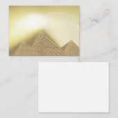 Pyramide égyptienne Cartes de visite de lumière du (Devant / Derrière)