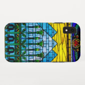 Pyramide égyptienne Tiffany Style iPhone XR Coque (Dos (Horizontal))