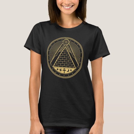 Pyramide Esoteric Occult Alchemy Mystic Magic Sacr T-shirt (Voorkant)