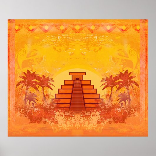 Pyramide maya, affiche mexicaine (Devant)
