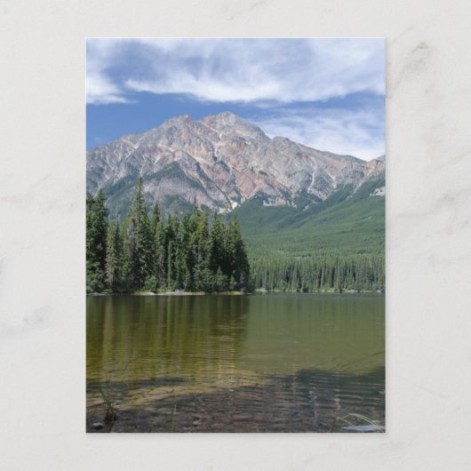 Pyramide Mountain en Lake Alberta Canada Briefkaart (Voorkant)