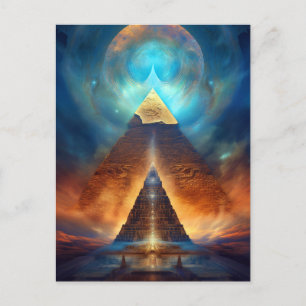 Pyramide mystical Fantasy Visionary Art Briefkaart