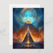 Pyramide mystical Fantasy Visionary Art Briefkaart (Voorkant / Achterkant)