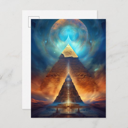 Pyramide mystical Fantasy Visionary Art Briefkaart (Voorkant / Achterkant)