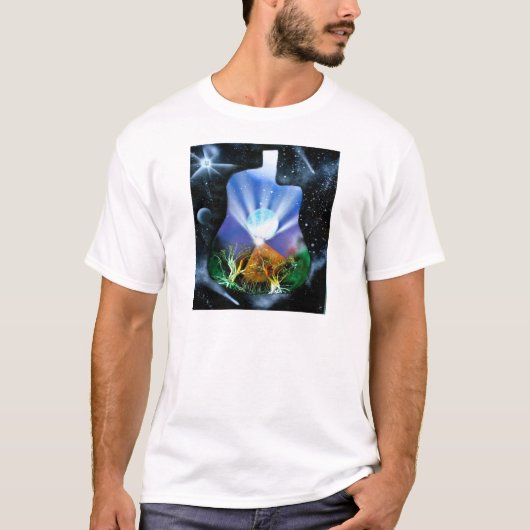 Pyramide Spuitkunst met akoestische bomen T-shirt (Voorkant)