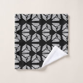 Pyramide Tribal Carrelage alternatif noir et blanc (Gant de toilette)