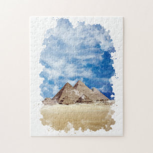 Pyramide van de Egyptische Waterverf Giza Art Legpuzzel