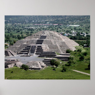 Pyramide van de maan, Teotihuacan, Mexico Poster