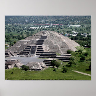 Pyramide van de maan, Teotihuacan, Mexico Poster
