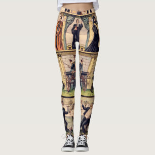 Pyramide van het kapitalistische systeem leggings