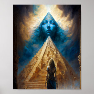 Pyramide Visionary Surreal Art Poster