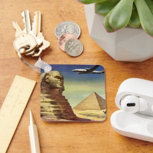  Pyramiden, de Grote Sfinx van Giza, Egypte Sleutelhanger