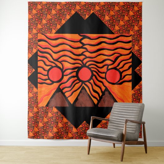 Pyramiden van andere werelden 2 wandkleed (In situ)