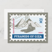 Pyramiden van Giza Briefkaart (Voorkant / Achterkant)