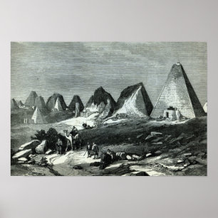 Pyramiden van Meroe op de Nijl Poster
