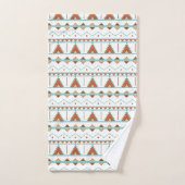 Pyramides aztèques Turquoises et orange Motif géom (Serviette à main)