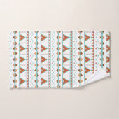 Pyramides aztèques Turquoises et orange Motif géom (Serviette à main)