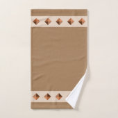 Pyramides de diamants sur marron (Serviette à main)