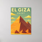 Pyramides de Gizeh Vintage sur Toile – Art Rétro (Recto)