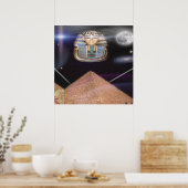 Pyramides égyptiennes et affiche de King Tut art (Cuisine)