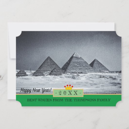 Pyramides, Le Caire et Bonne Année ! Carte /Egypte (Devant)