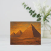 Pyramides sacrées Heure d'or Carte postale égyptie (Debout devant)