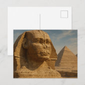 Pyramides Sphinx antiques Mystique Carte Postale A (Devant / Derrière)