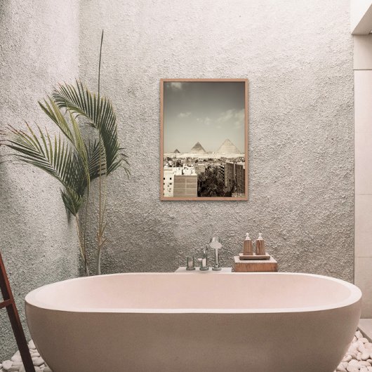 Pyramides vintages de Giza Downtown Egypt Poster