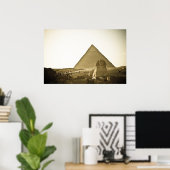 Pyramids bij Giza in Caïro, Egypte Poster (Thuiskantoor)