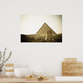 Pyramids bij Giza in Caïro, Egypte Poster (Keuken)