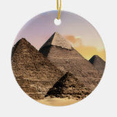 Pyramids Sphinx Ancient Egypt Khufu Pharaoh  Keramisch Ornament (Voorkant)