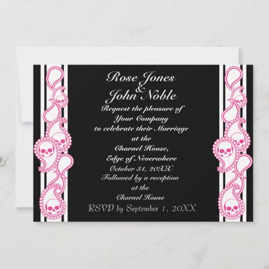 Pyre (Magenta) Wedding Invitation Kaart (Voorkant)