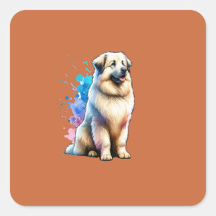 Pyrenean Shepherd Dog Vierkante Sticker